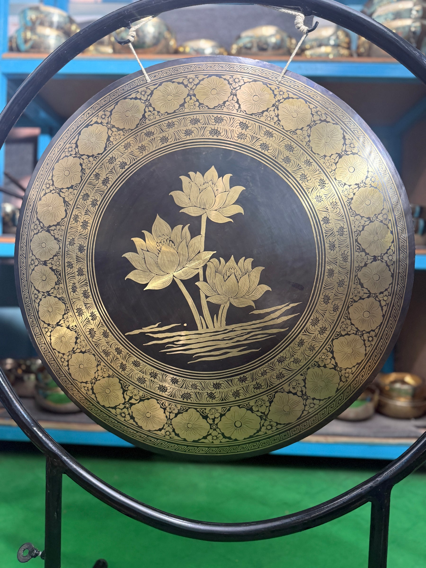 27 Inch Bronze Gong Handmade In Nepal One of One 0006