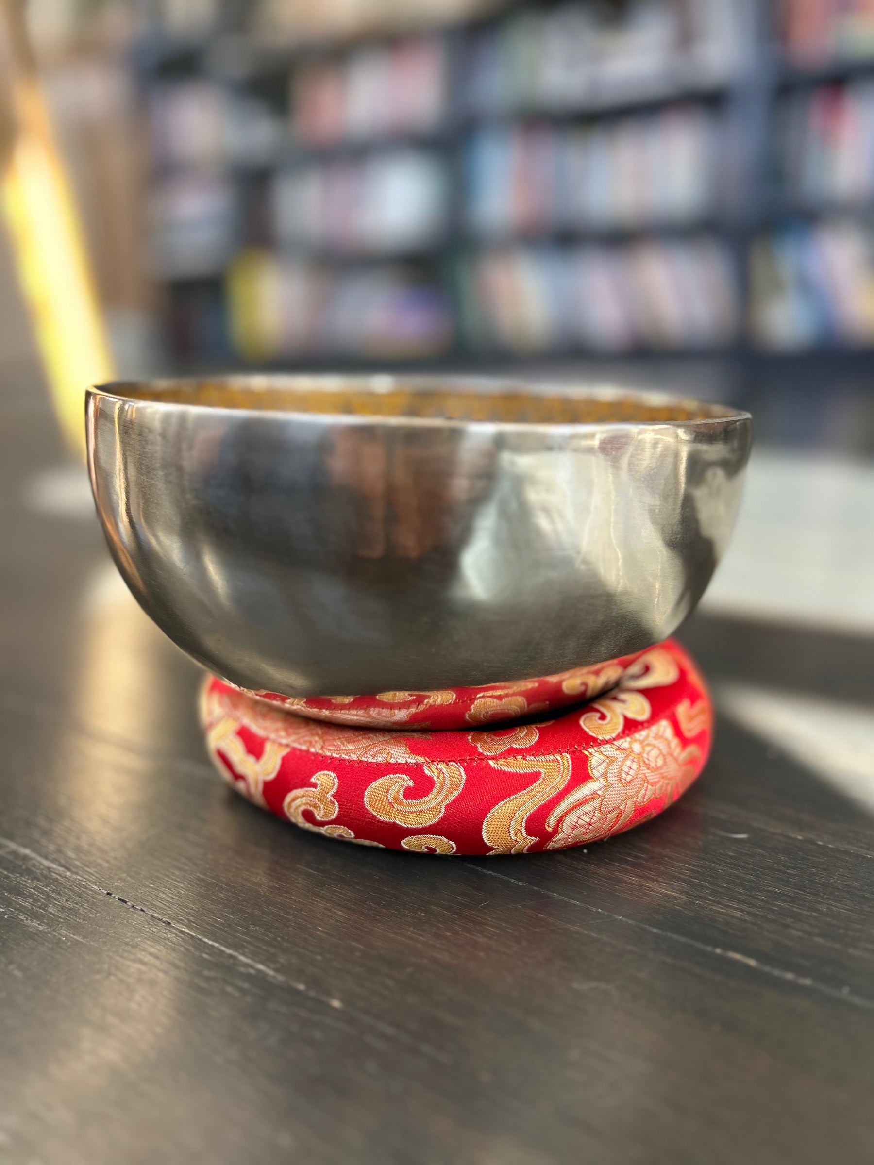 7.5 Inch Silver and Gold Bowl: Limited Run Handmade Bronze Singing Bowl