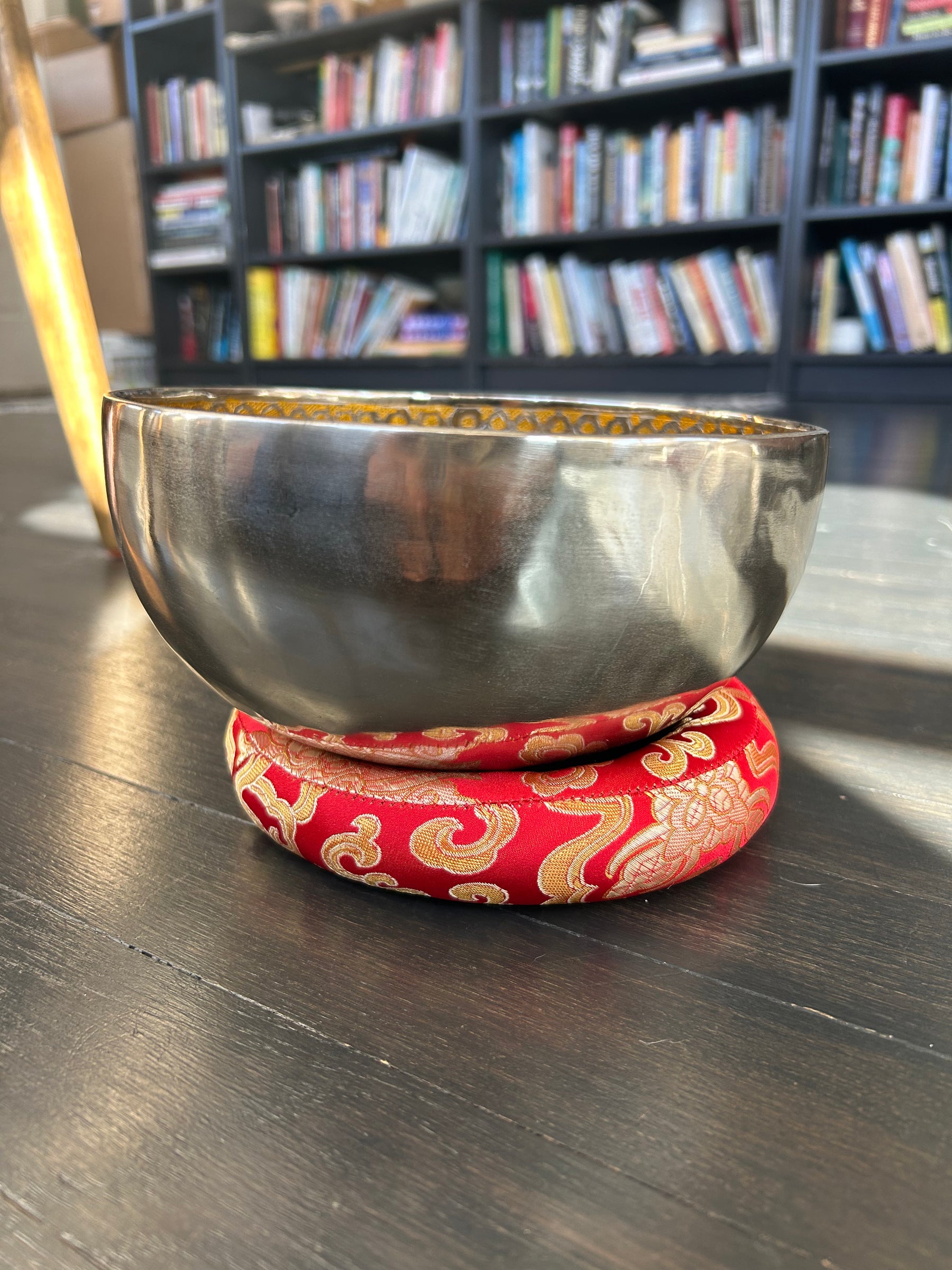 7.5 Inch Silver and Gold Bowl: Limited Run Handmade Bronze Singing Bowl