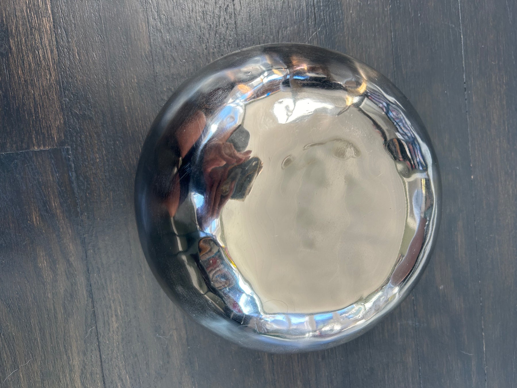 7.5 Inch Silver and Gold Bowl: Limited Run Handmade Bronze Singing Bowl