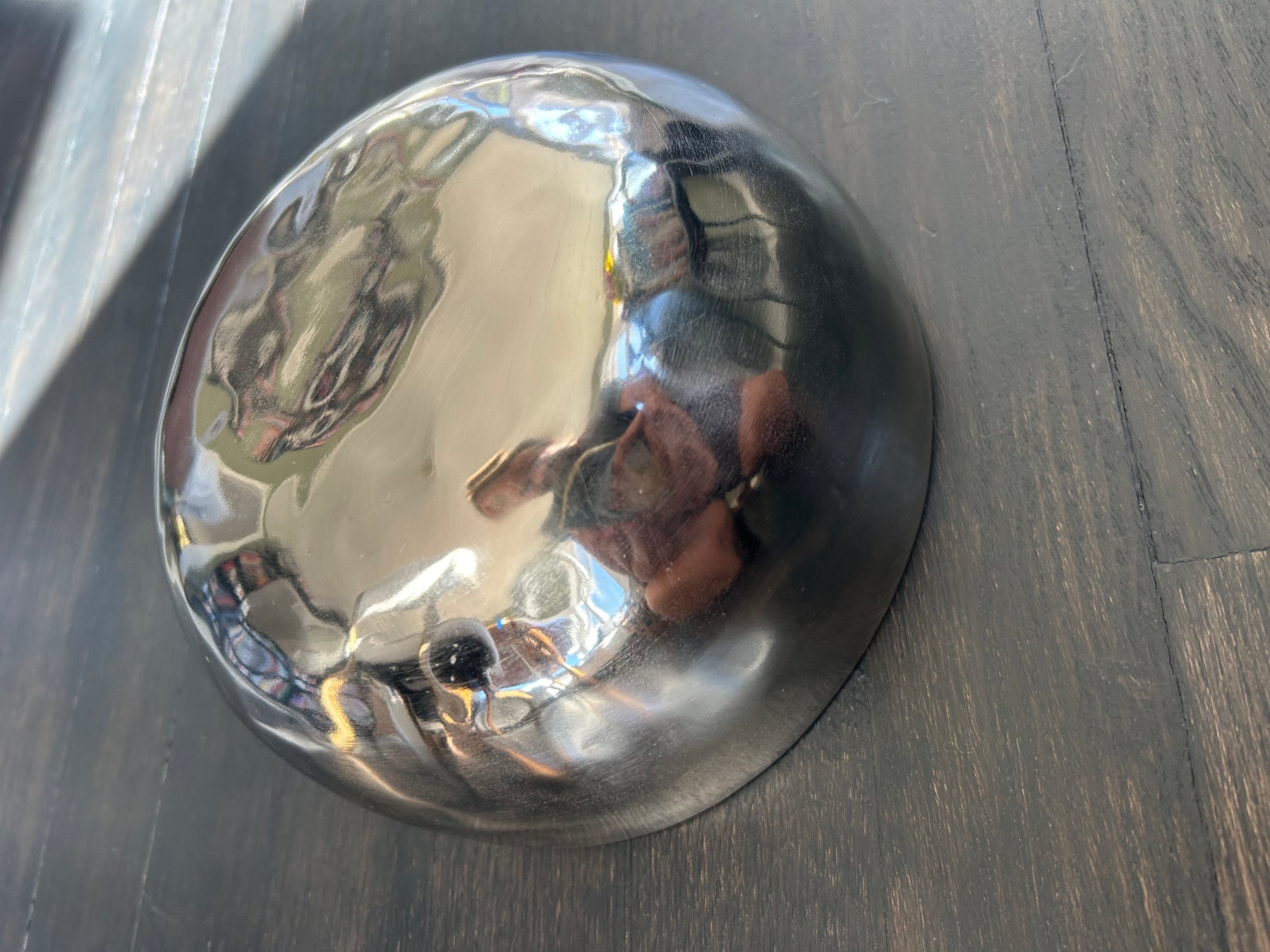 7.5 Inch Silver and Gold Bowl: Limited Run Handmade Bronze Singing Bowl