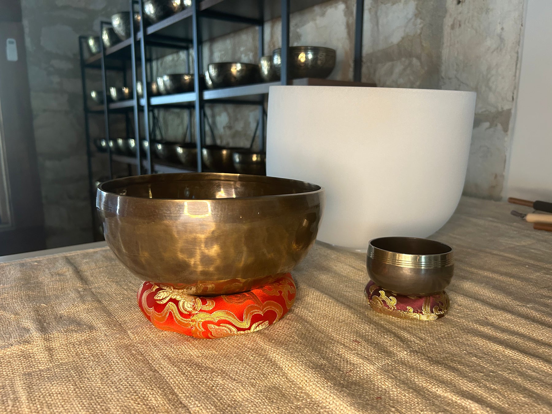 The Elemental Trio: Three Special Singing Bowls