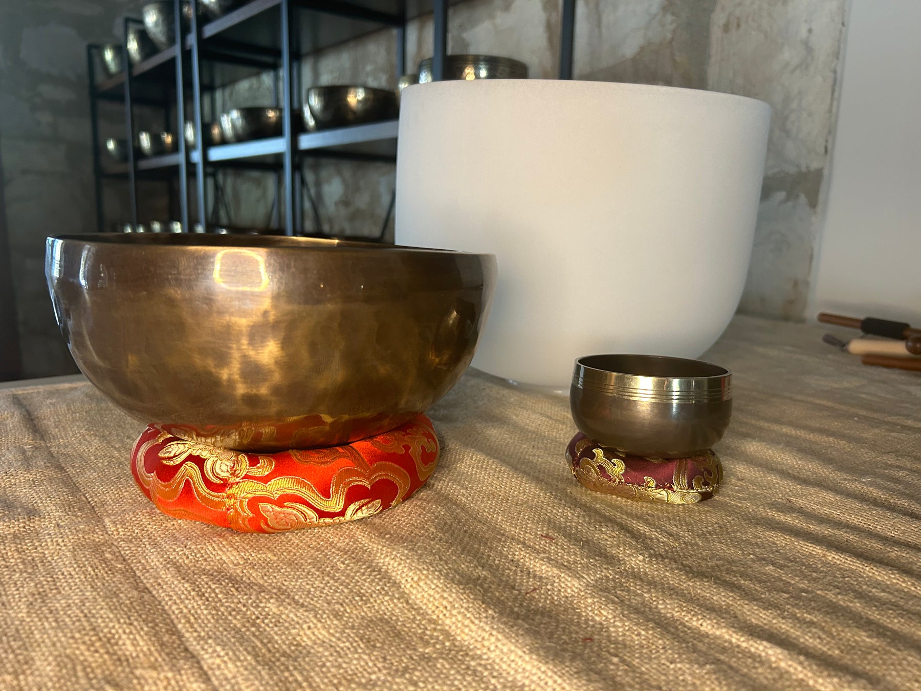 The Elemental Trio: Three Special Singing Bowls