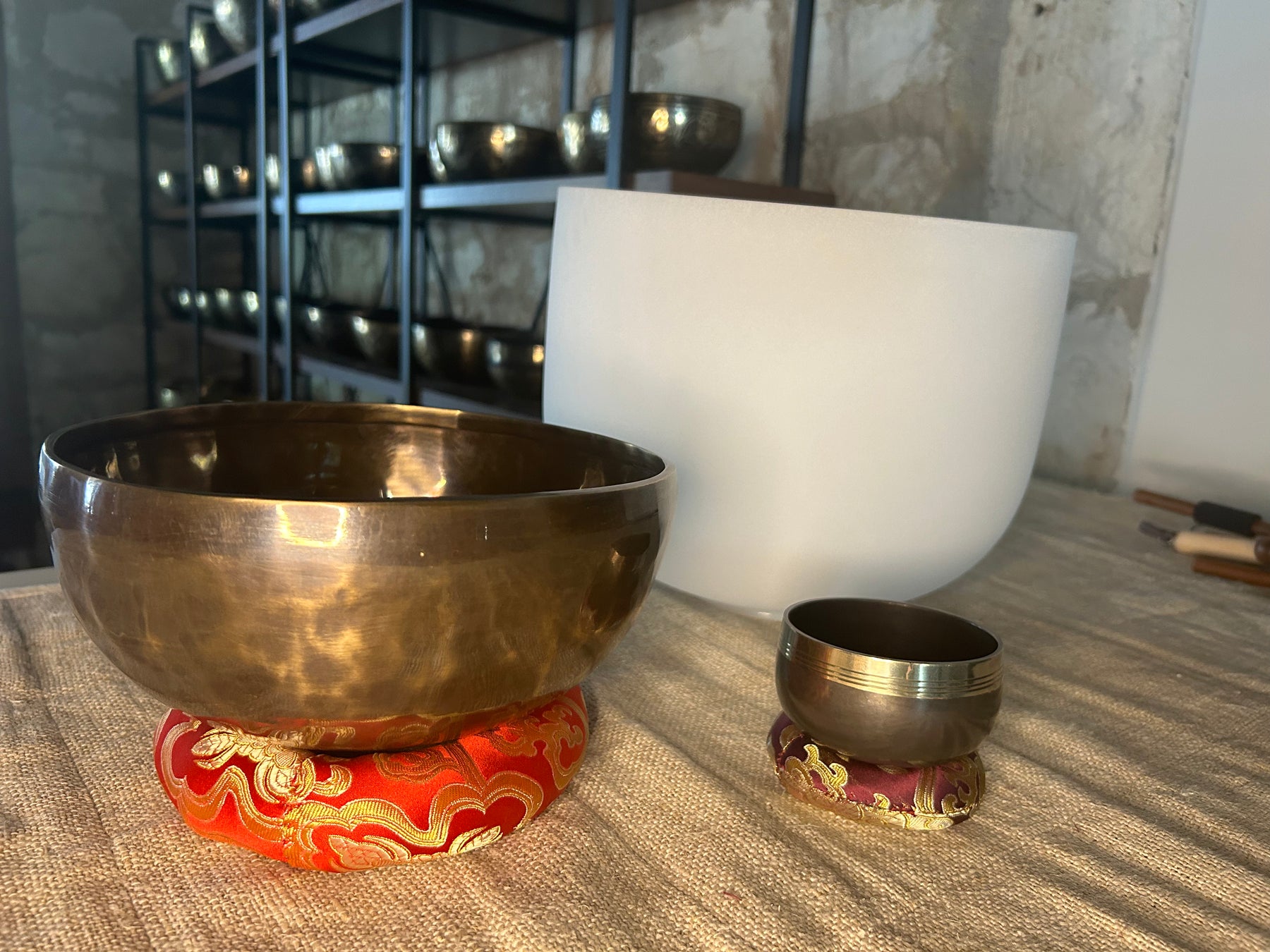 The Elemental Trio: Three Special Singing Bowls