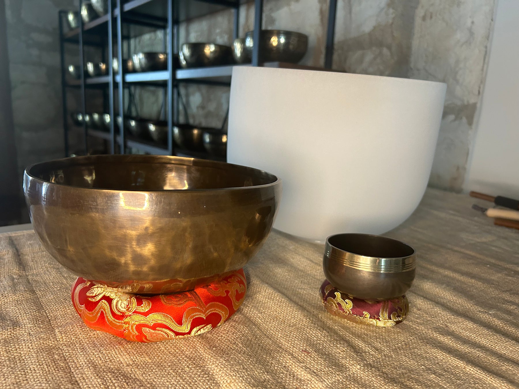 The Elemental Trio: Three Special Singing Bowls