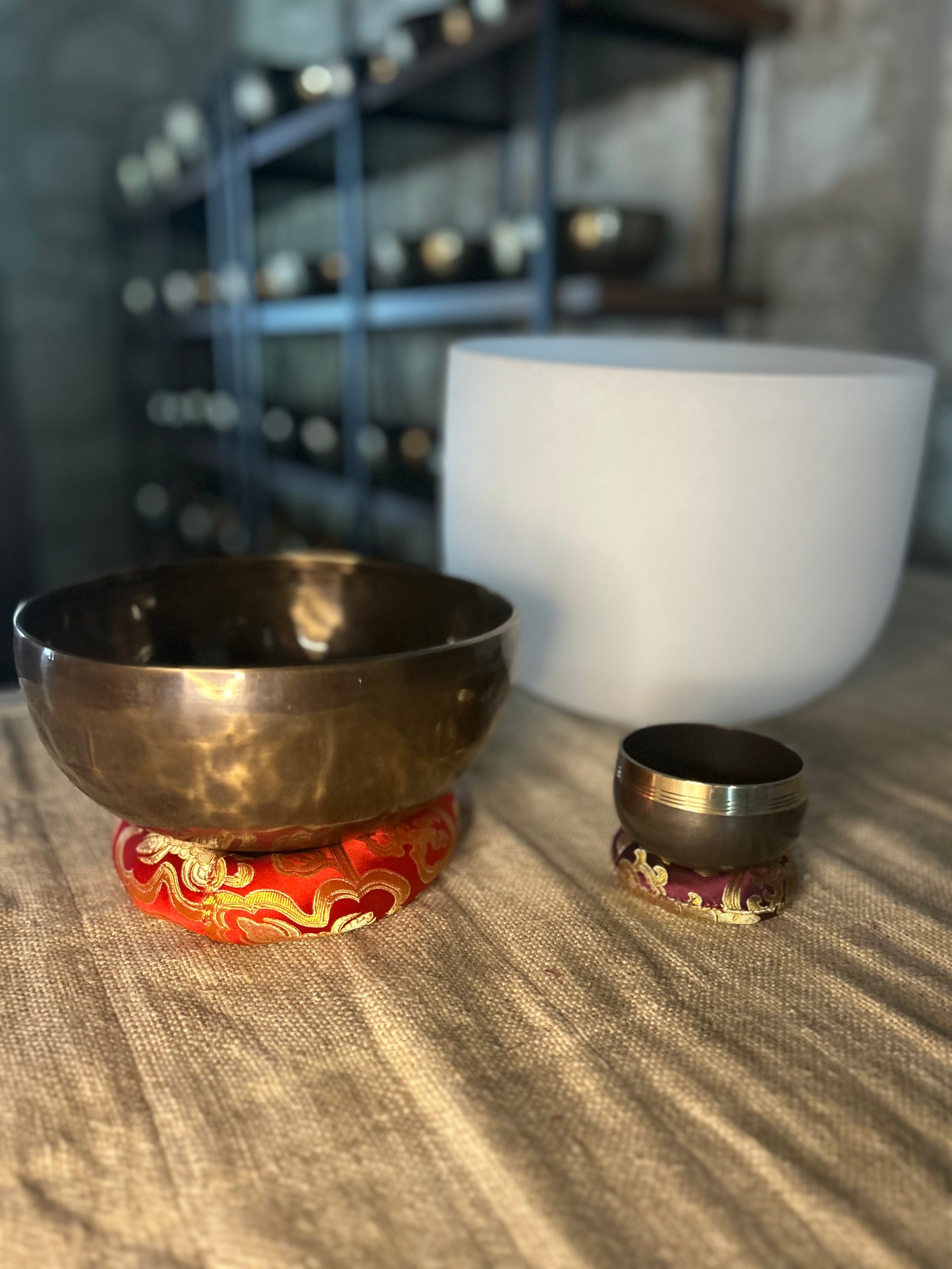 The Elemental Trio: Three Special Singing Bowls