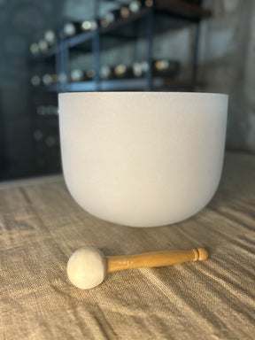 272hz C# Perfect Pitch Frosted Crystal Bowl: The Drone Bowl