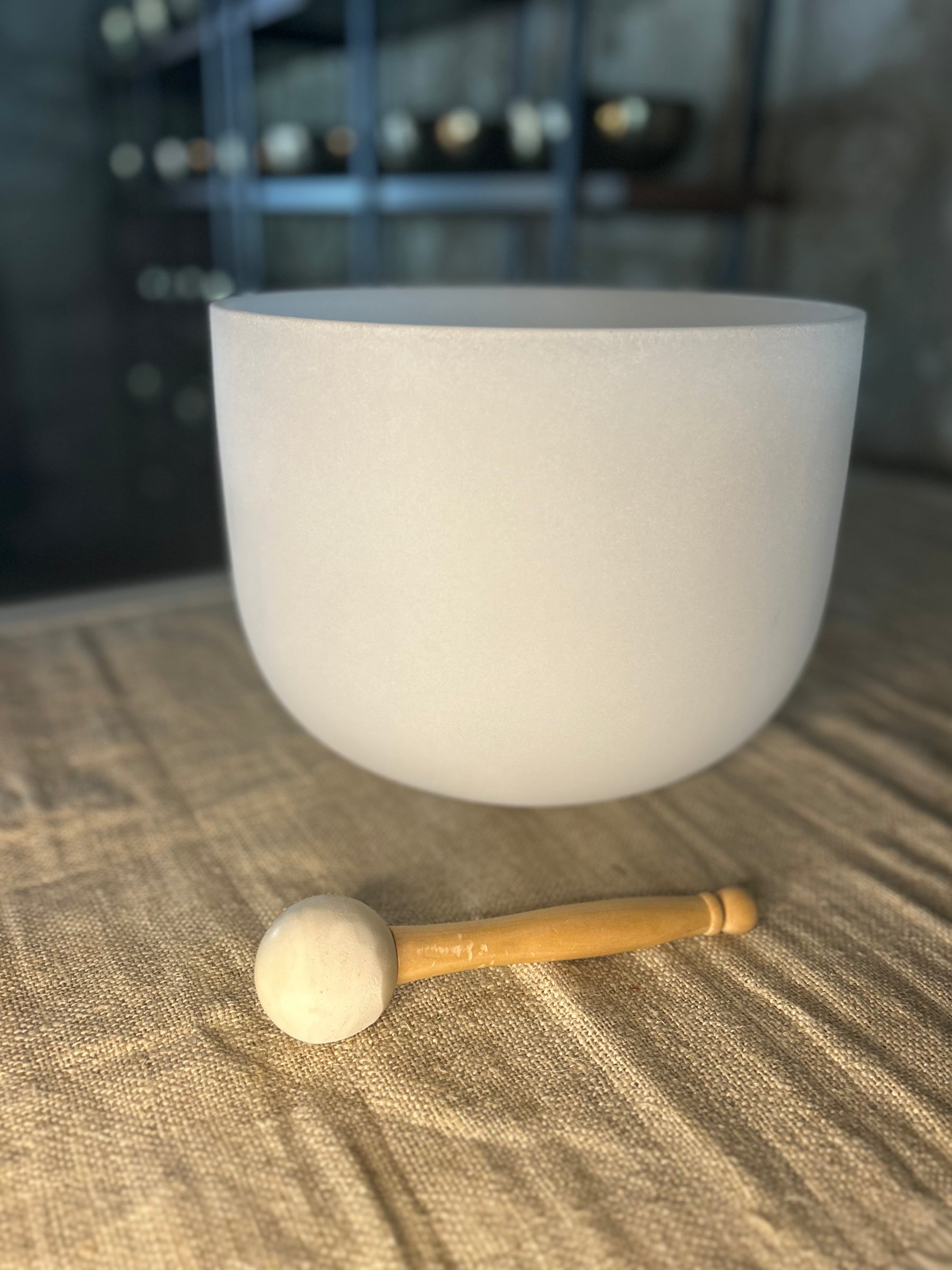 272hz C# Perfect Pitch Frosted Crystal Bowl: The Drone Bowl