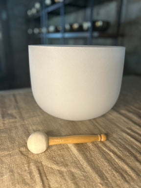 272hz C# Perfect Pitch Frosted Crystal Bowl: The Drone Bowl