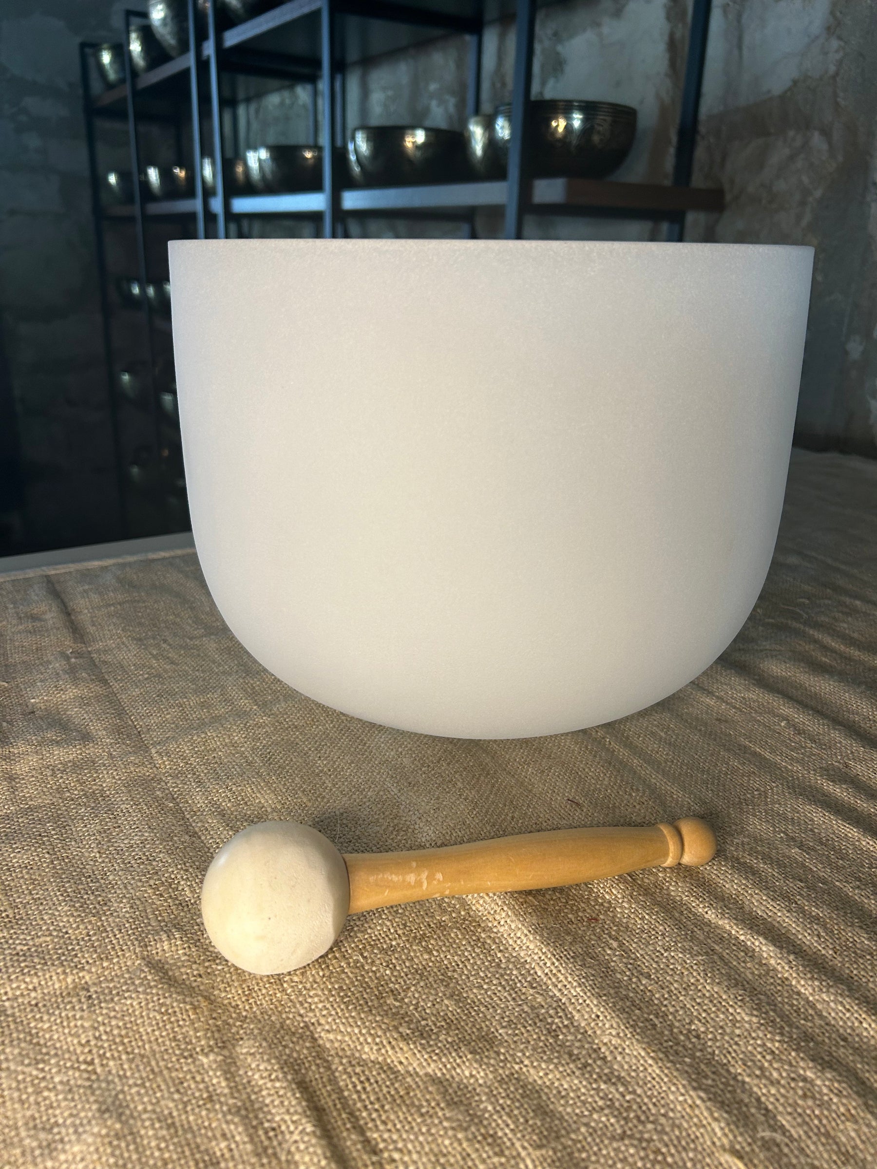 272hz C# Perfect Pitch Frosted Crystal Bowl: The Drone Bowl