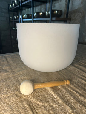 272hz C# Perfect Pitch Frosted Crystal Bowl: The Drone Bowl