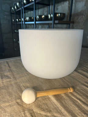 272hz C# Perfect Pitch Frosted Crystal Bowl: The Drone Bowl