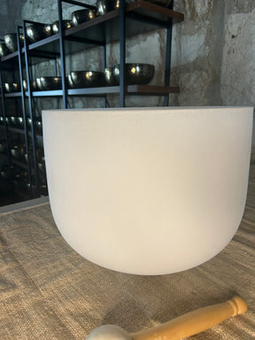 272hz C# Perfect Pitch Frosted Crystal Bowl: The Drone Bowl