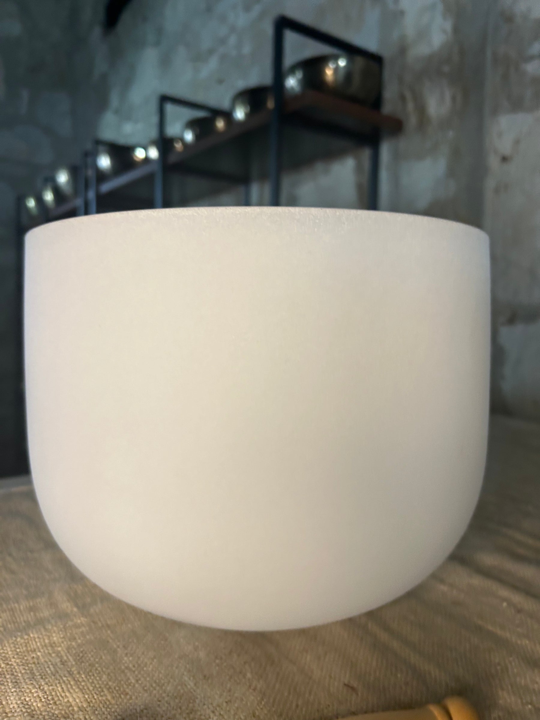 272hz C# Perfect Pitch Frosted Crystal Bowl: The Drone Bowl