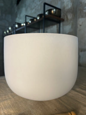 272hz C# Perfect Pitch Frosted Crystal Bowl: The Drone Bowl