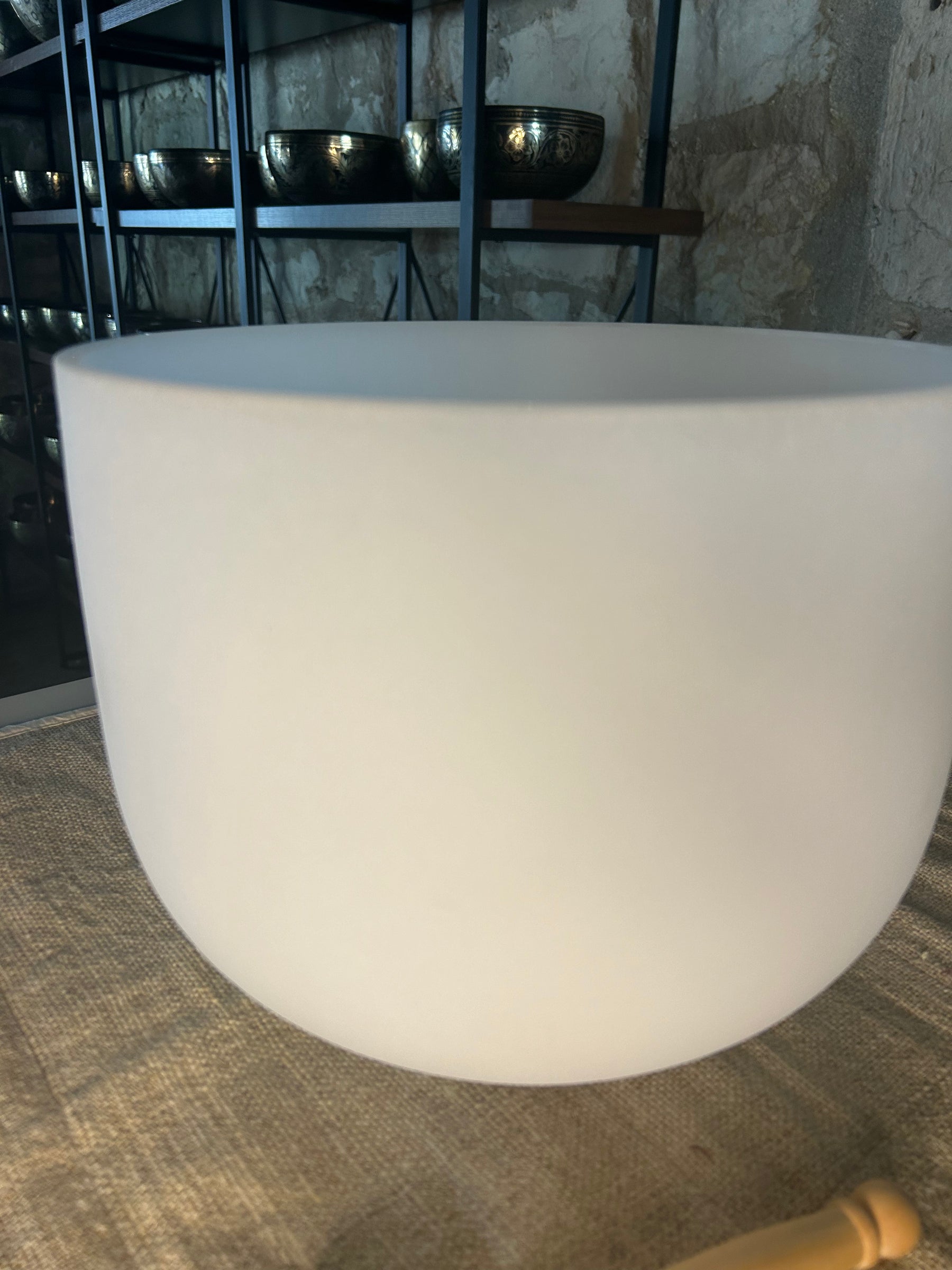 272hz C# Perfect Pitch Frosted Crystal Bowl: The Drone Bowl