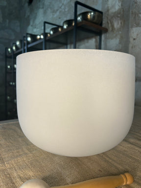 272hz C# Perfect Pitch Frosted Crystal Bowl: The Drone Bowl