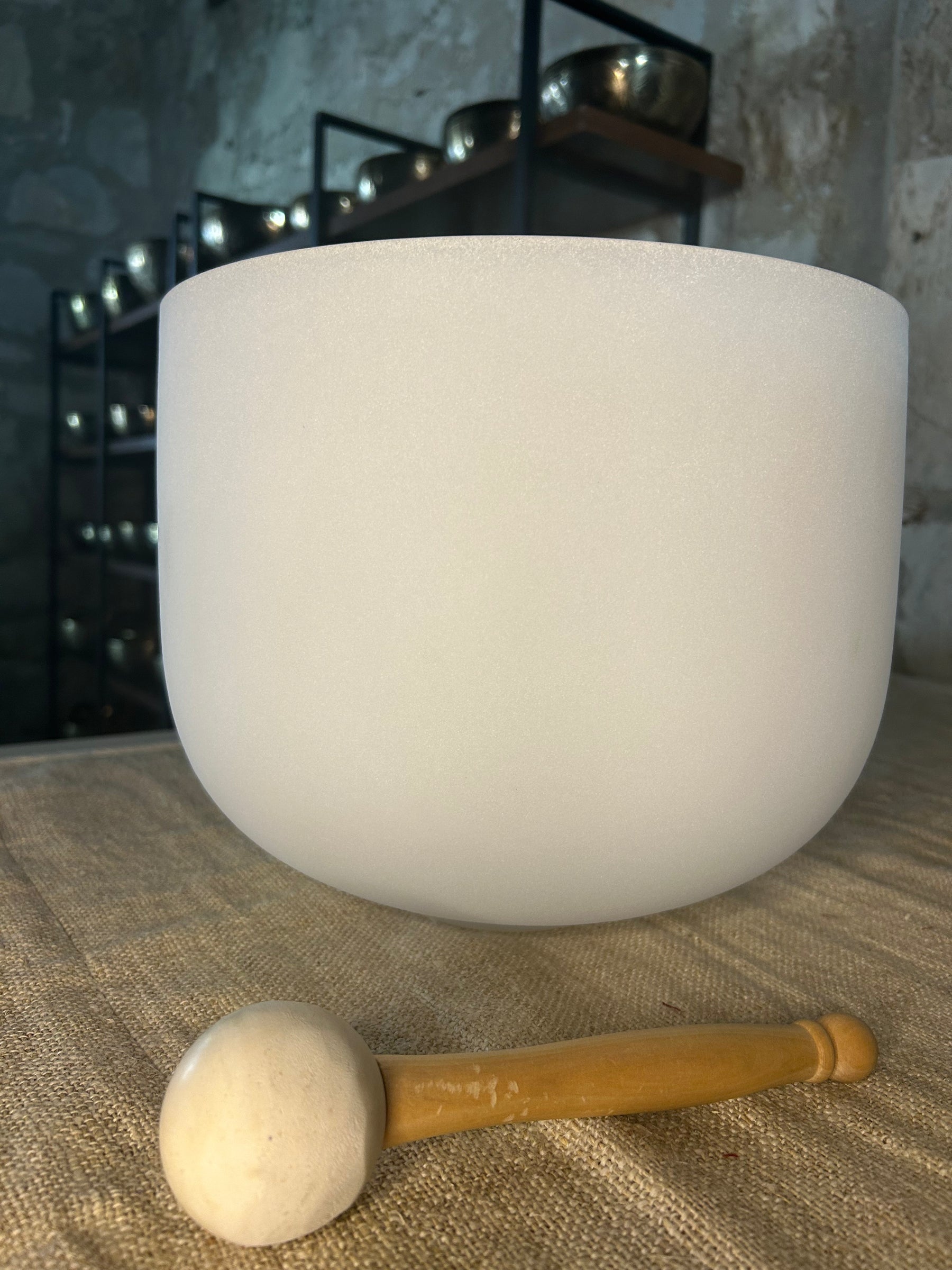 272hz C# Perfect Pitch Frosted Crystal Bowl: The Drone Bowl