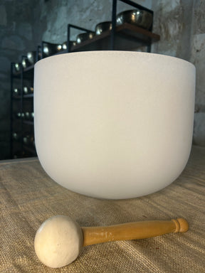 272hz C# Perfect Pitch Frosted Crystal Bowl: The Drone Bowl