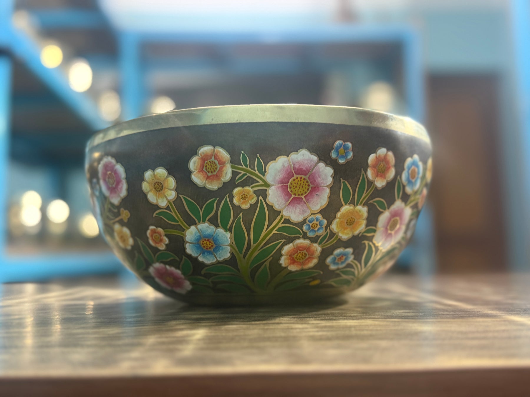 The Meadow Bowl I  9 Inch Hand-Painted Singing Bowl. Limited Edition Run