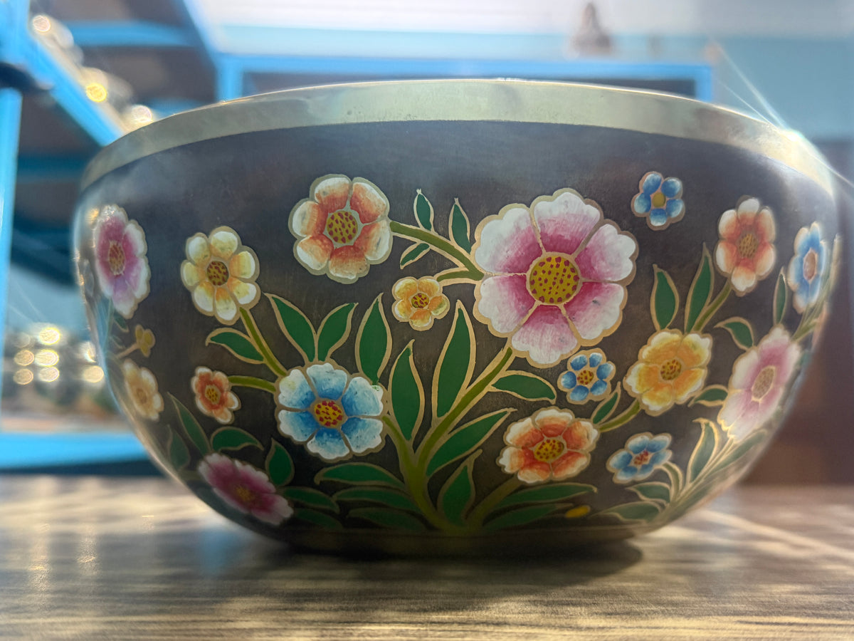 The Meadow Bowl I  9 Inch Hand-Painted Singing Bowl. Limited Edition Run