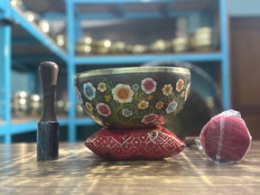 The Meadow Bowl I  9 Inch Hand-Painted Singing Bowl. Limited Edition Run