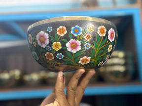 The Meadow Bowl I  9 Inch Hand-Painted Singing Bowl. Limited Edition Run