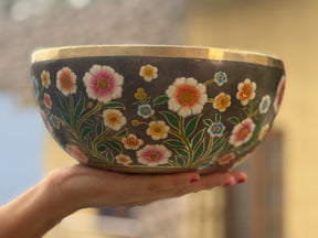 The Meadow Bowl I  9 Inch Hand-Painted Singing Bowl. Limited Edition Run