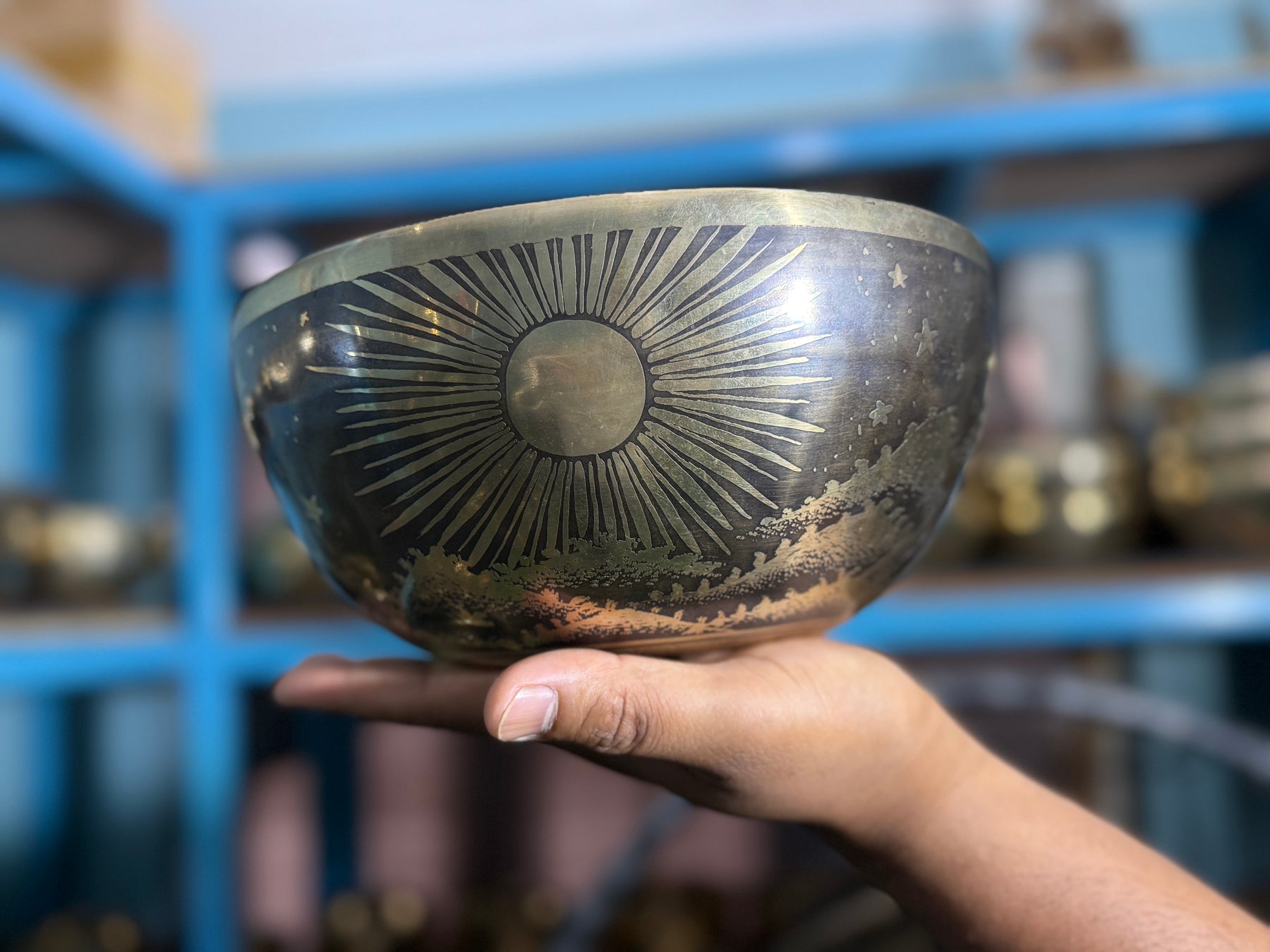 The Peeking Sun Bowl 9 Inch Special Edition Singing Bowl