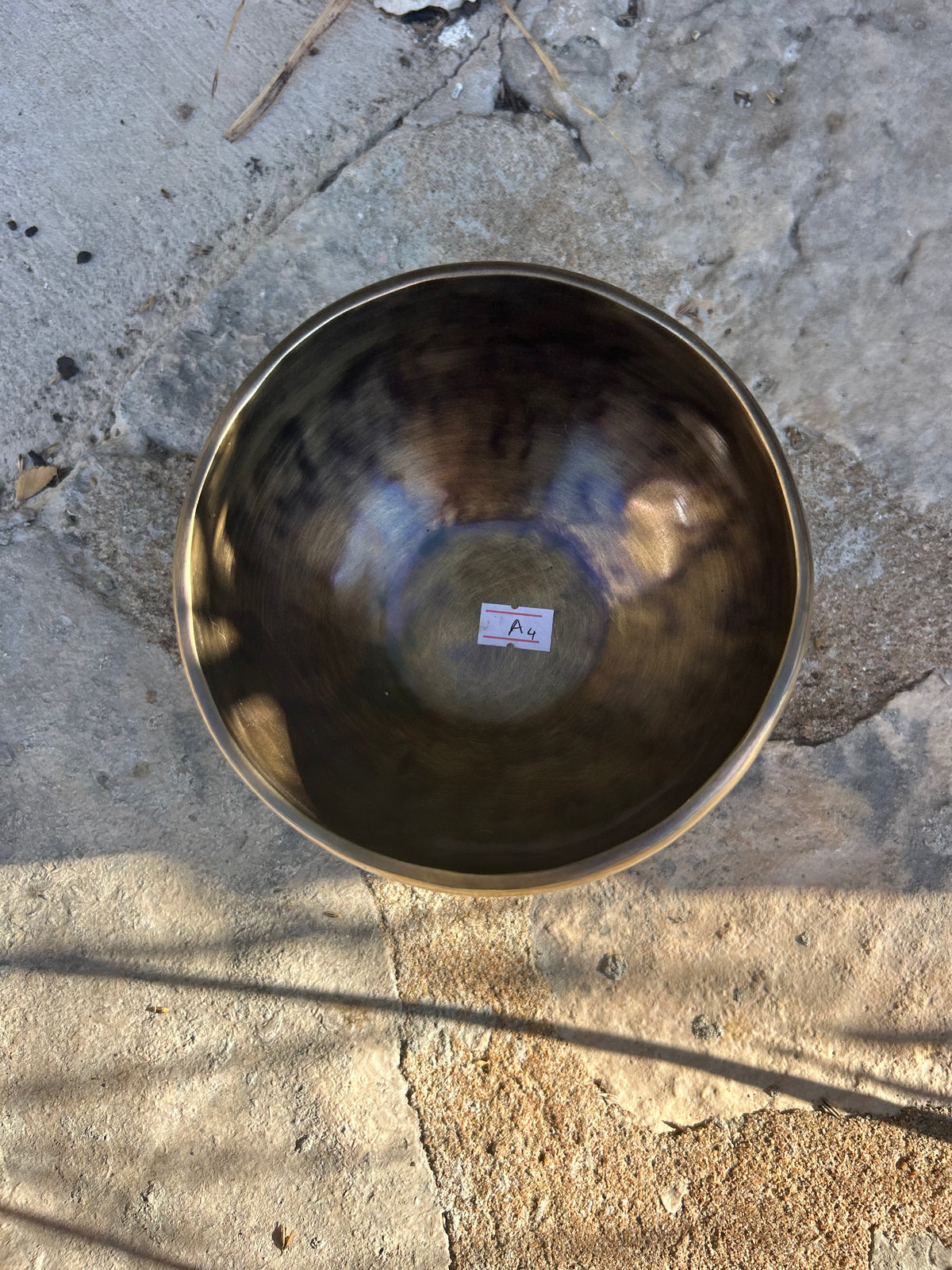 A Note 4th Octave - Legacy Collection Handmade Bronze Makers Mark Singing Bowl