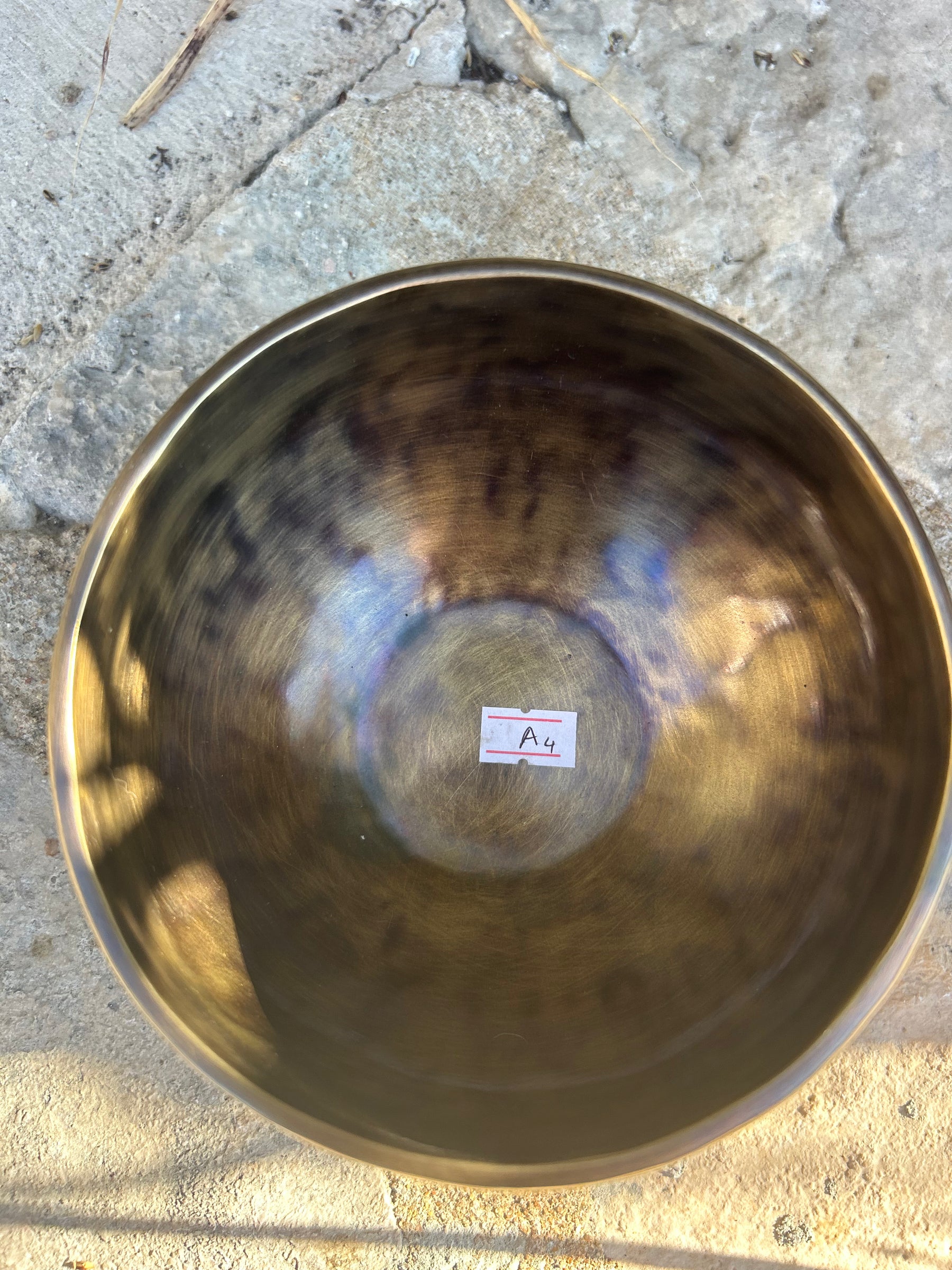 A Note 4th Octave - Legacy Collection Handmade Bronze Makers Mark Singing Bowl