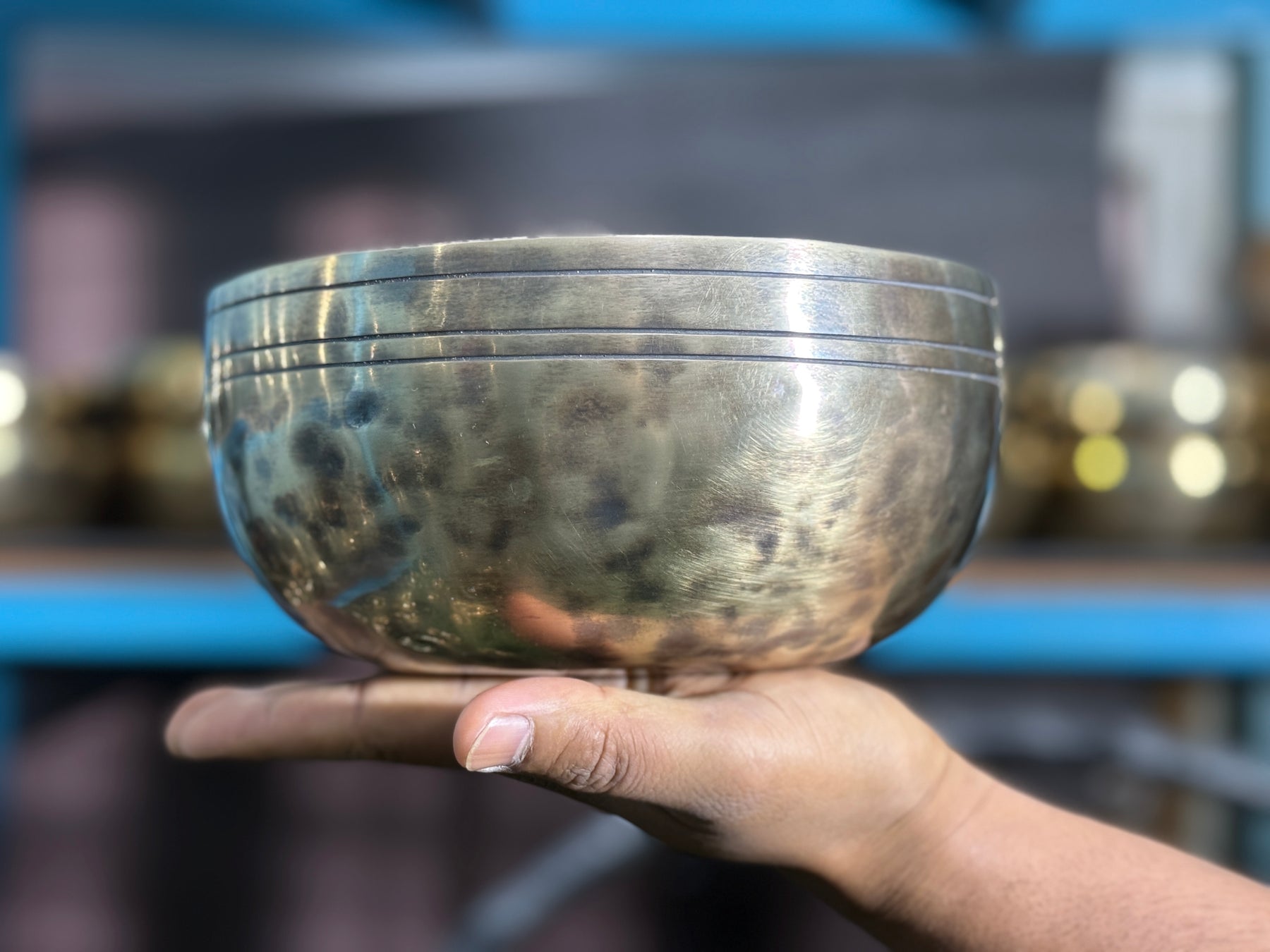 8 Inch Extra Thick Rim Handmade Lingam Bowl I Limited Edition Bowl