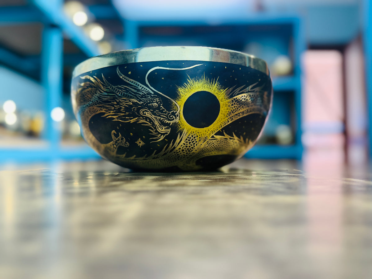 Eclipse Dragon 9 Inch Bronze Singing Bowl