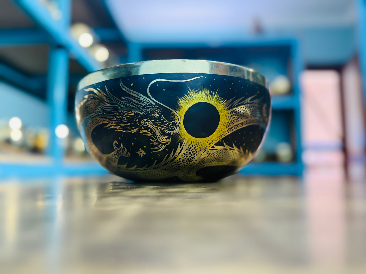 Eclipse Dragon 9 Inch Bronze Singing Bowl