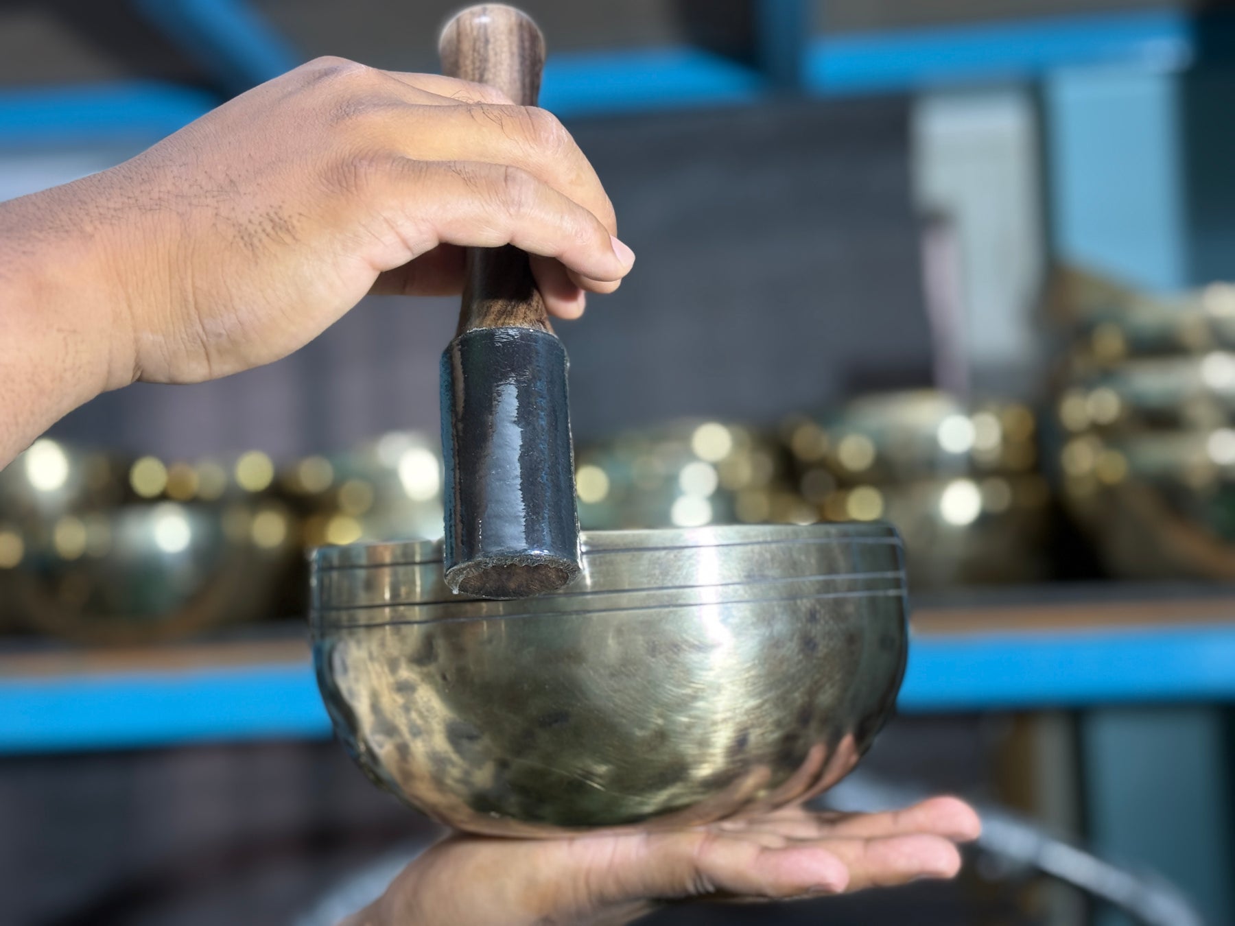 8 Inch Extra Thick Rim Handmade Lingam Bowl I Limited Edition Bowl