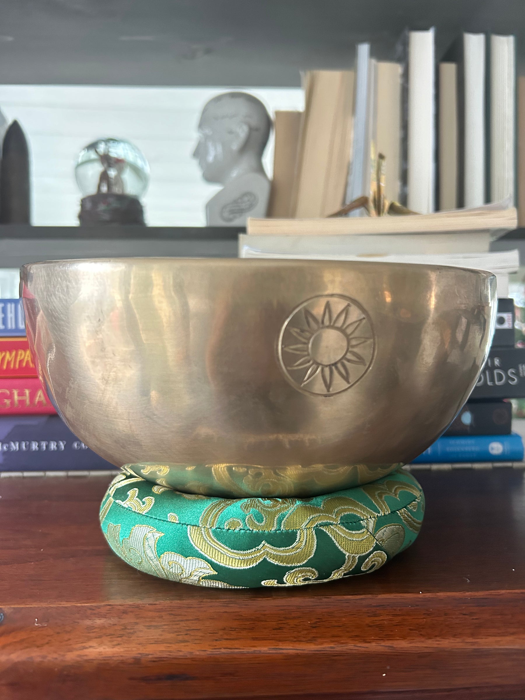 The Eclipse Bowl: 9 Inch Natural Bronze With Engraved Eclipse