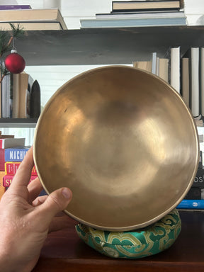 The Eclipse Bowl: 9 Inch Natural Bronze With Engraved Eclipse