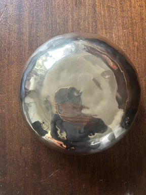 The Poinsettia Bowl: 7.6 Inch Handpainted Natural Bronze Singing Bowl