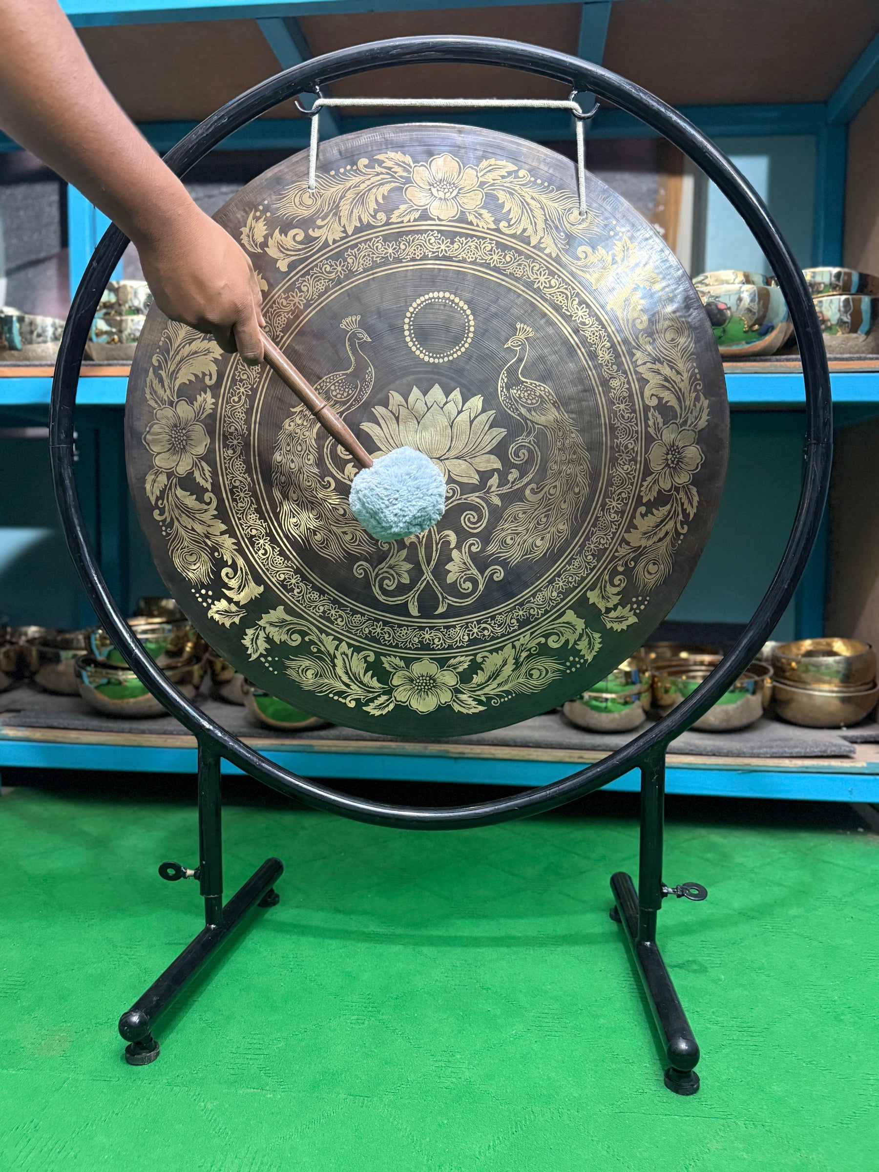 27 Inch Bronze Gong Handmade In Nepal One of One 0007