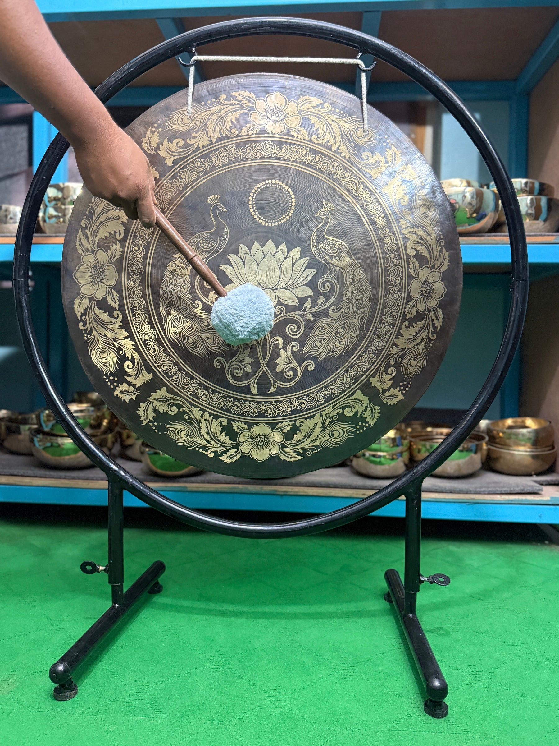 27 Inch Bronze Gong Handmade In Nepal One of One 0007