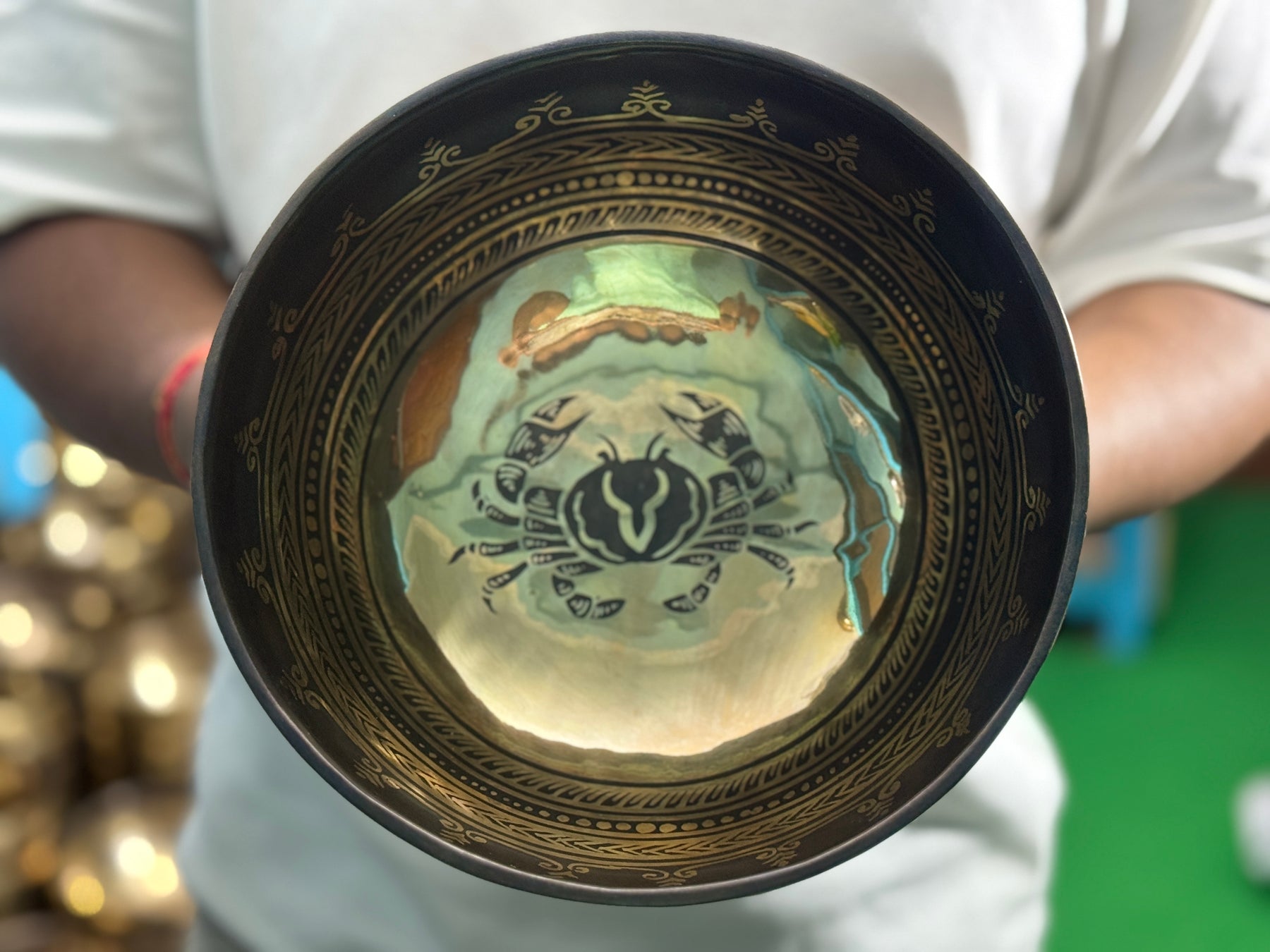 The Cancer Singing Bowl - 9 inch Large | Handmade In Nepal
