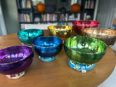 Mini Colorized 7 Chakra Singing Bowl Set - 4th Octave - 4.5" to 7.5" in Size