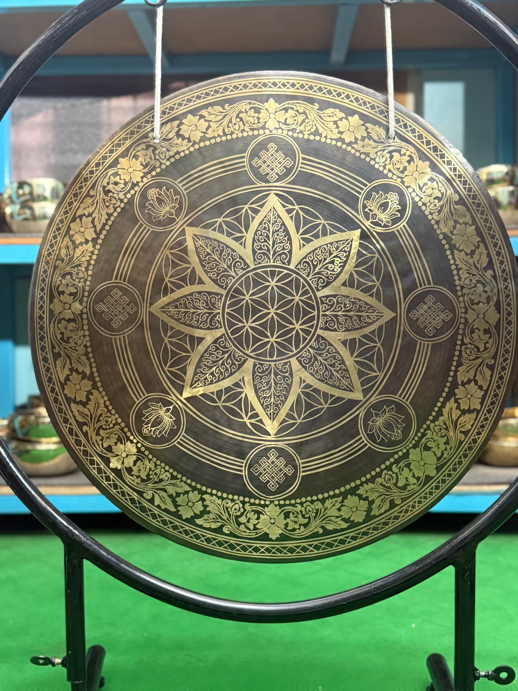 27 Inch Bronze Gong Handmade In Nepal One of One 0008