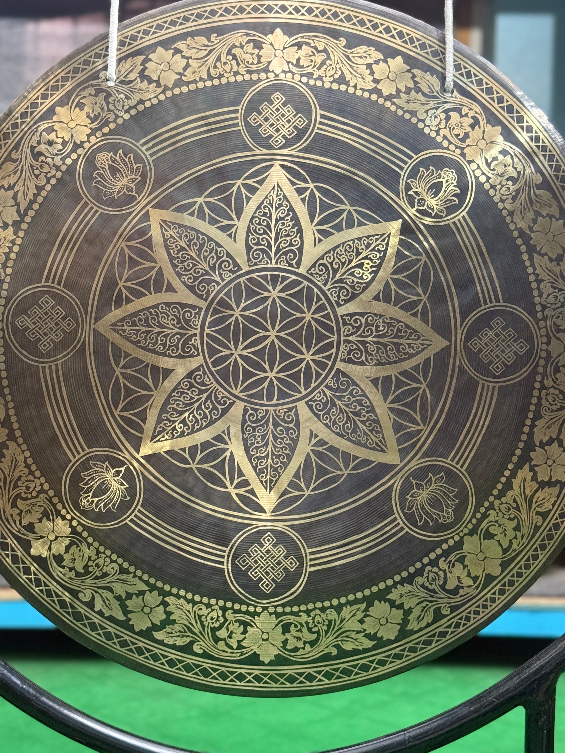 27 Inch Bronze Gong Handmade In Nepal One of One 0008