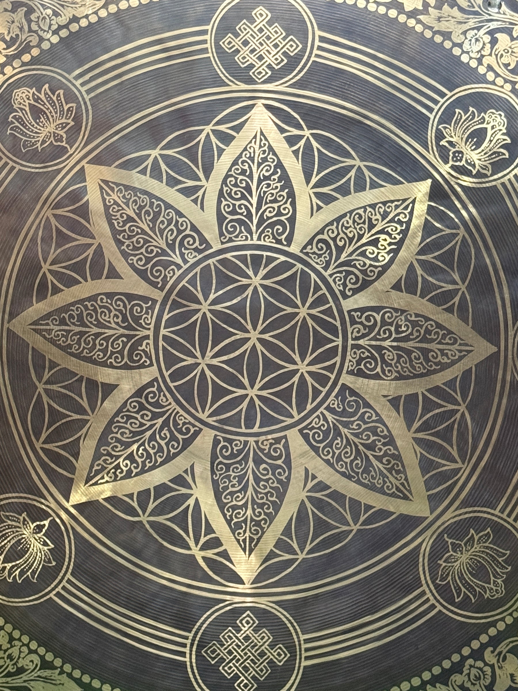27 Inch Bronze Gong Handmade In Nepal One of One 0008