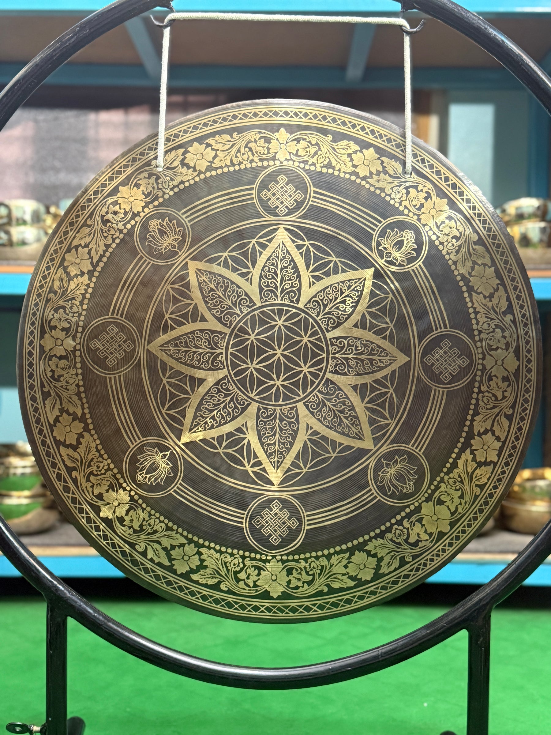 27 Inch Bronze Gong Handmade In Nepal One of One 0008