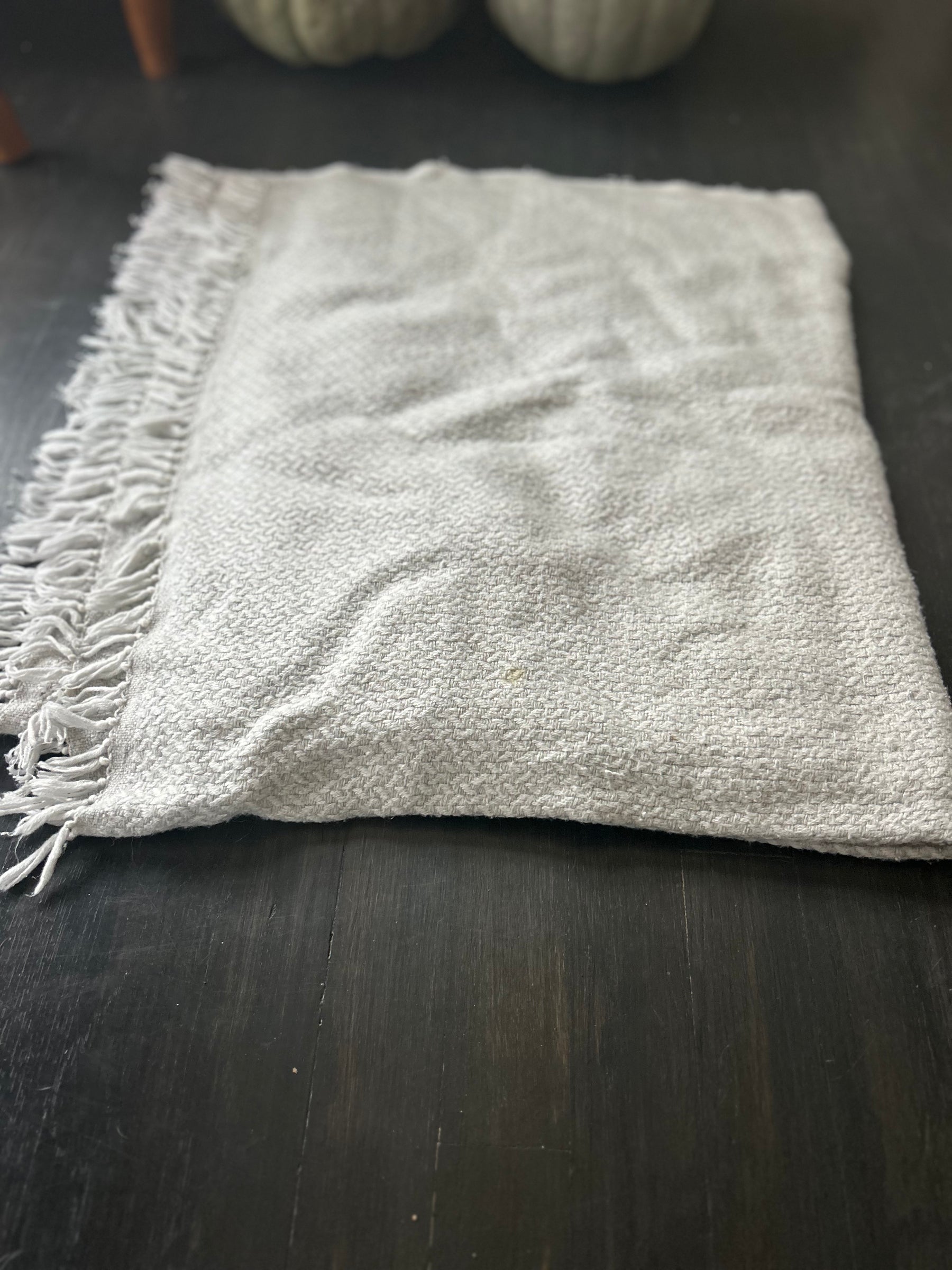 The Cozy At Home Gray Meditation Shawl & Handwoven Blanke
