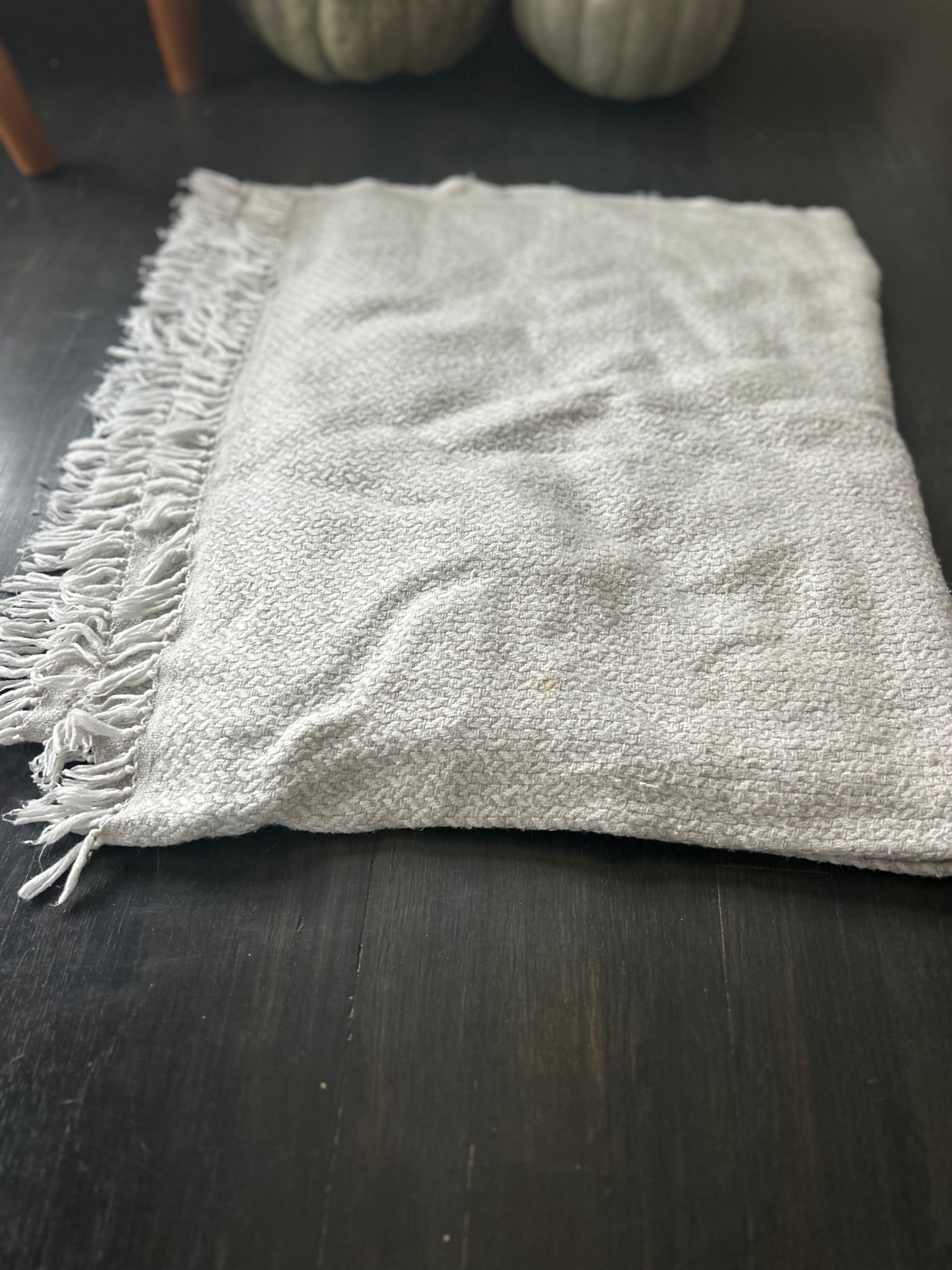 The Cozy At Home Gray Meditation Shawl & Handwoven Blanke