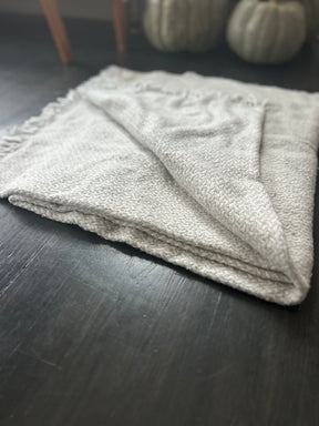 The Cozy At Home Gray Meditation Shawl & Handwoven Blanke