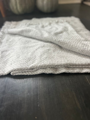 The Cozy At Home Gray Meditation Shawl & Handwoven Blanke